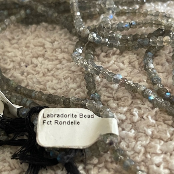 CRAFTER LOT OF LABRADORITE 5mm 5 STRANDS FOR STRINGING - Picture 5 of 6